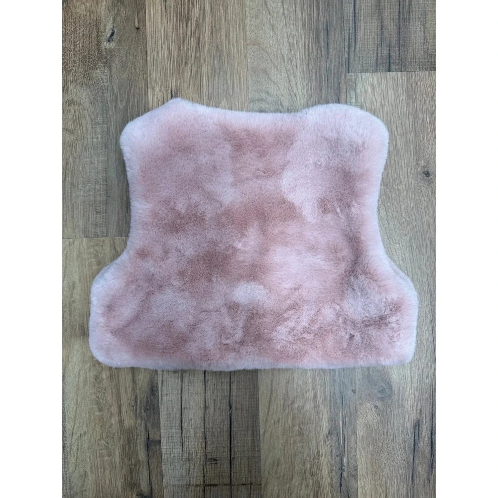 Baby Girl Faux Fur Vest Pink Plush Sleeveless Jacket Size 12M‎ Infant
